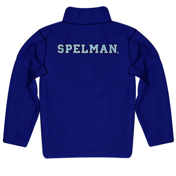 Spelman College Vive La Fete Game Day Solid Blue Quarter Zip Pullover Sleeves - Vive La Fête - Online Apparel Store