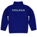 Spelman College Vive La Fete Game Day Solid Blue Quarter Zip Pullover Sleeves - Vive La Fête - Online Apparel Store