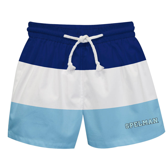 Spelman College Vive La Fete Blue Stripes Swimtrunks V1