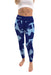 Spelman College Vive La Fete Paint Brush Logo on Waist Women Blue Yoga Leggings