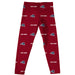 Stony Brook Seawolves Vive La Fete Girls Game Day All Over Two Logos Elastic Waist Classic Play Red Leggings Tights - Vive La Fête - Online Apparel Store