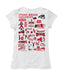 Stony Brook Seawolves Hand Sketched Vive La Fete Impressions Artwork White Girls Cotton Short Sleeve Tee - Vive La Fête - Online Apparel Store