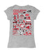 Stony Brook Seawolves Hand Sketched Vive La Fete Impressions Artwork Grey Girls Cotton Short Sleeve Tee - Vive La Fête - Online Apparel Store