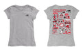 Stony Brook Seawolves Hand Sketched Vive La Fete Impressions Artwork Grey Girls Cotton Short Sleeve Tee - Vive La Fête - Online Apparel Store