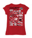 Stony Brook Seawolves Hand Sketched Vive La Fete Impressions Artwork Red Girls Cotton Short Sleeve Tee - Vive La Fête - Online Apparel Store