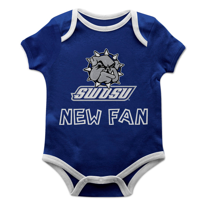 Southwestern Oklahoma State Bulldogs Vive La Fete Infant Game Day Blue Short Sleeve Onesie New Fan Logo and Mascot Bodys