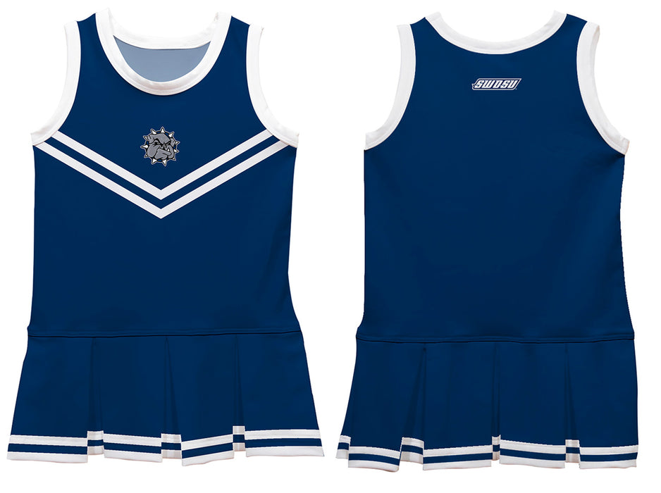 Southwestern Oklahoma State Bulldogs Vive La Fete Game Day Blue Sleeveless Cheerleader Dress - Vive La Fête - Online Apparel Store
