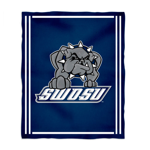 Southwestern Oklahoma State Bulldogs Vive La Fete Kids Game Day Navy Plush Soft Minky Blanket 36 x 48 Mascot