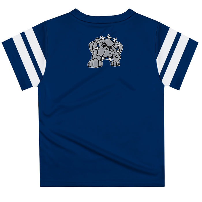 Southwestern Oklahoma State Bulldogs Vive La Fete Boys Game Day Blue Short Sleeve Tee with Stripes on Sleeves - Vive La Fête - Online Apparel Store