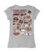 TXST Texas State Bobcats Hand Sketched Vive La Fete Impressions Artwork Grey Girls Cotton Short Sleeve Tee - Vive La Fête - Online Apparel Store