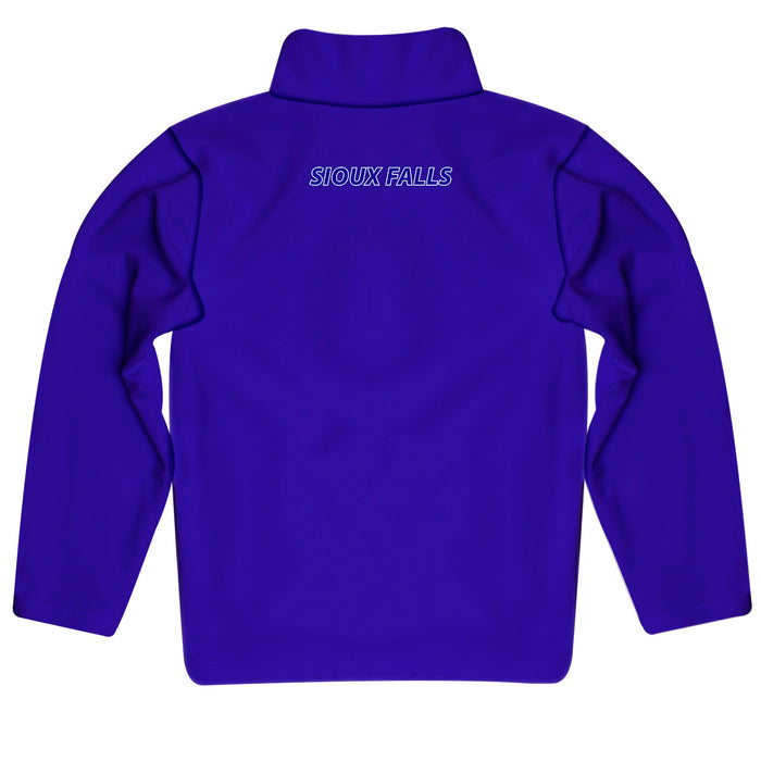 Sioux Falls Cougars Vive La Fete Logo and Mascot Name Womens Purple Quarter Zip Pullover - Vive La Fête - Online Apparel Store