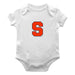 Syracuse Orange Cotton Short Sleeve Bodysuit White