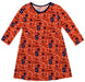 Syracuse Orange Vive La Fete Girls Game Day Long Sleeve Orange Dress