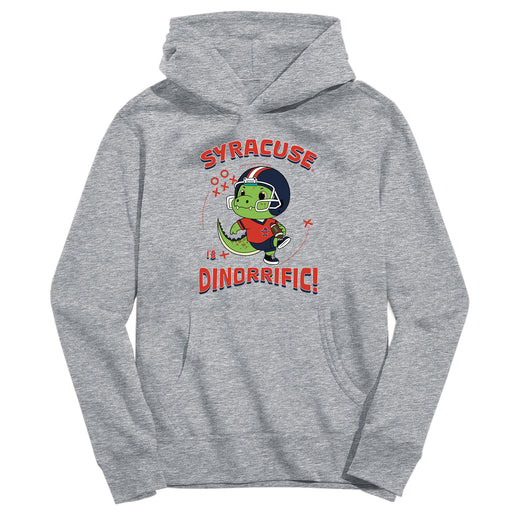 Syracuse Orange Dinorrific Heather Grey Cotton Youth Hoodie
