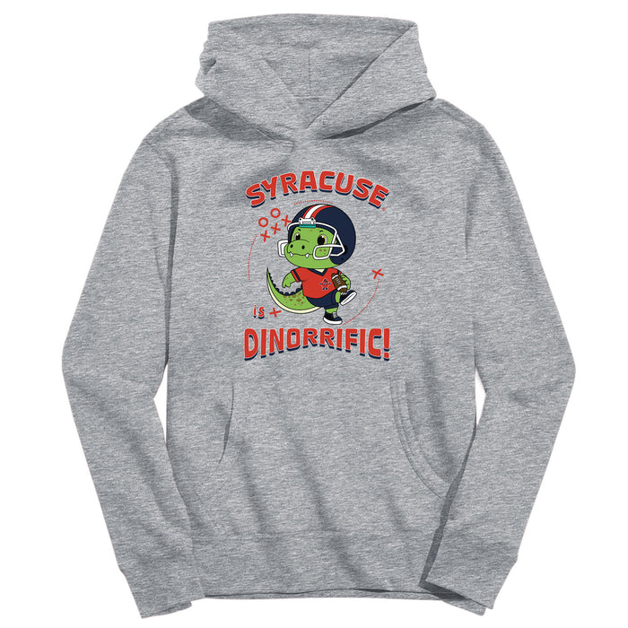 Syracuse Orange Dinorrific Heather Grey Cotton Youth Hoodie