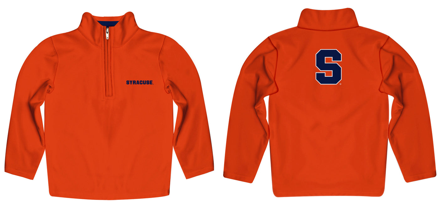 Syracuse Orange Vive La Fete Game Day Solid Orange Quarter Zip Pullover Sleeves - Vive La Fête - Online Apparel Store