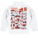 Syracuse Orange Hand Sketched Vive La Fete Impressions Artwork White Boys Quarter Zip Pullover V1 - Vive La Fête - Online Apparel Store