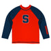 Syracuse Orange Vive La Fete Logo Orange Long Sleeve Raglan Rashguard