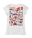 Syracuse Orange Hand Sketched Vive La Fete Impressions Artwork White Girls Cotton Short Sleeve Tee - Vive La Fête - Online Apparel Store