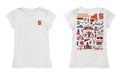 Syracuse Orange Hand Sketched Vive La Fete Impressions Artwork White Girls Cotton Short Sleeve Tee - Vive La Fête - Online Apparel Store