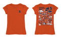 Syracuse Orange Hand Sketched Vive La Fete Impressions Artwork Orange Girls Cotton Short Sleeve Tee - Vive La Fête - Online Apparel Store