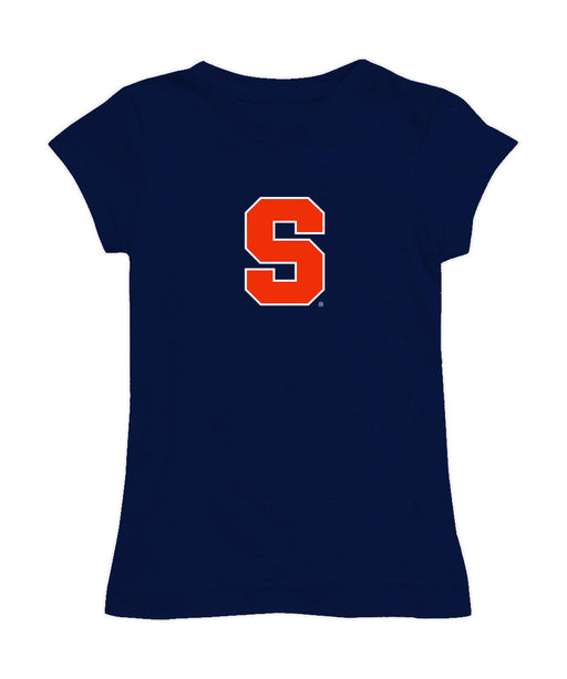 Syracuse Orange Girl´s Fitted Cotton T-shirt Navy