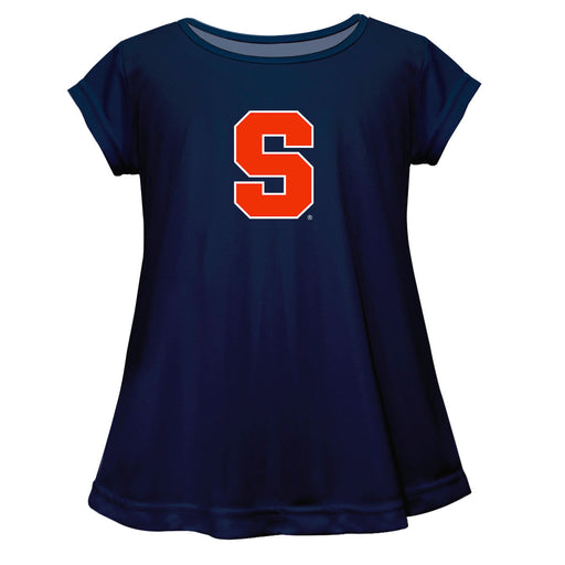 Syracuse Orange Short Sleeve Youth Cotton Top Navy