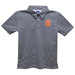 Syracuse Orange Embroidered Navy Stripes Short Sleeve Polo Box Shirt