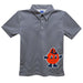 Syracuse Orange Stripes Short Sleeve Polo Box Shirt Navy