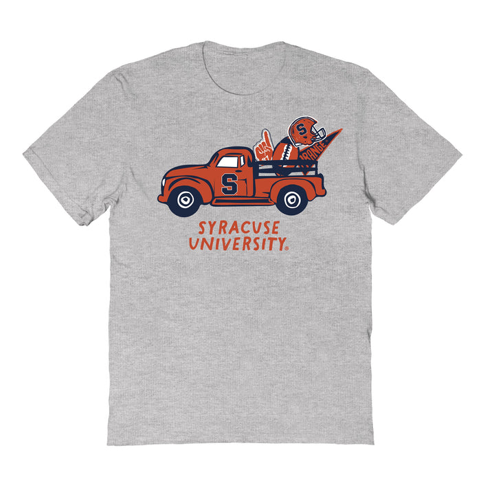 Syracuse Orange Hand Sketched Vive La Fete Impressions Truck Kids Grey Cotton T-shirt