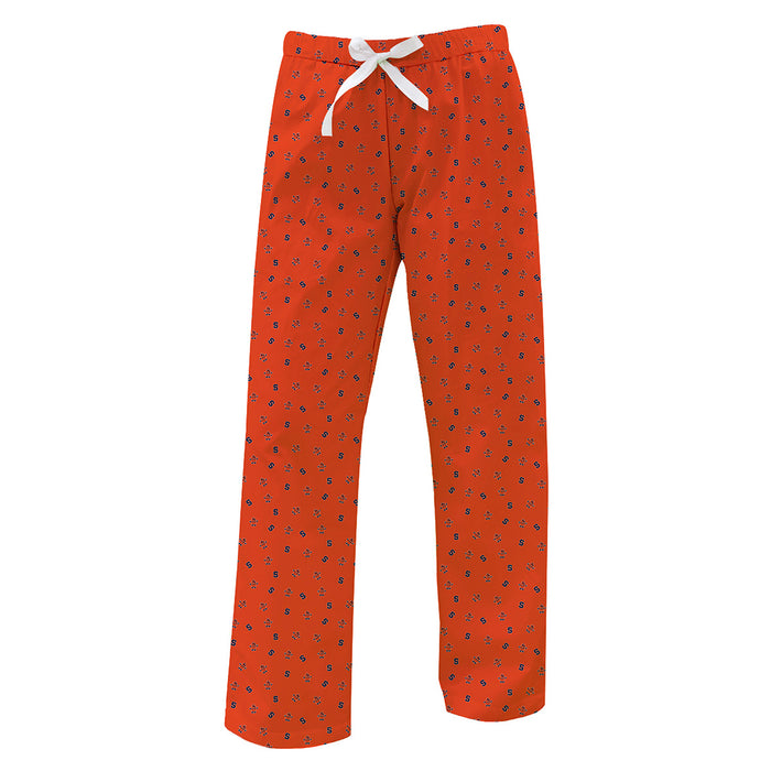 Syracuse Orange Vive La Fete Game Day All Over Logo Women Orange Lounge Pants