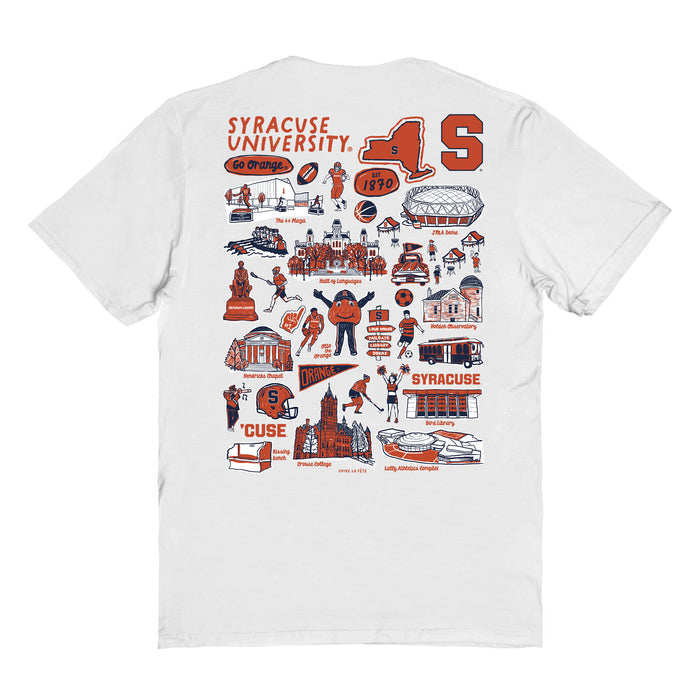 Syracuse Orange Vive La Fete Impressions Artwork Womens Cotton Tshirt - Vive La Fête - Online Apparel Store