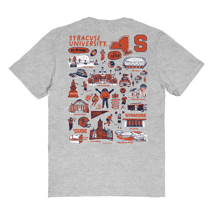 Syracuse Orange Vive La Fete Impressions Artwork Womens Cotton Tshirt - Vive La Fête - Online Apparel Store