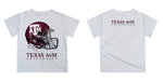 Texas A&M Aggies Original Dripping Football Helmet White T-Shirt by Vive La Fete - Vive La Fête - Online Apparel Store