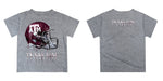 Texas A&M Aggies Original Dripping Football Helmet Heather Gray T-Shirt by Vive La Fete - Vive La Fête - Online Apparel Store
