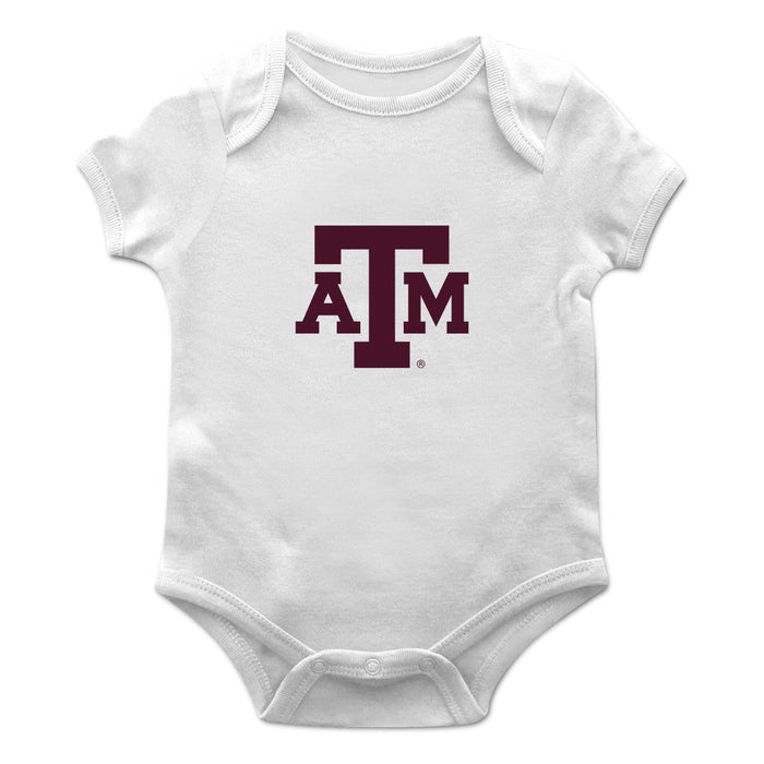 Texas A&M Aggies Cotton Short Sleeve Bodysuit White