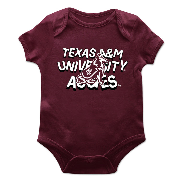 Texas A&M Aggies Vive La Fete Infant Game Day Maroon Short Sleeve Bodysuit