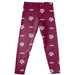 Texas A&M Aggies Vive La Fete Girls Game Day All Over Two Logos Elastic Waist Classic Play Aggie Maroon Leggings Tights