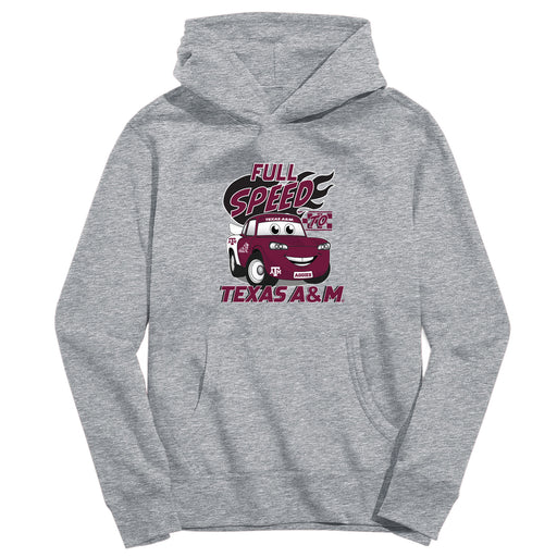 Texas A&M Aggies Full Speed Heather Grey Cotton Youth Hoodie