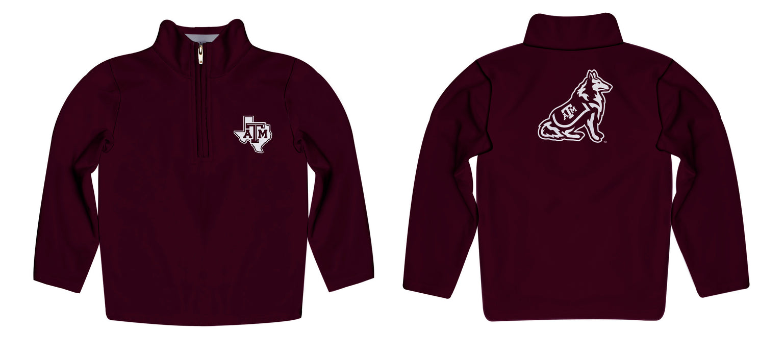 Texas A&M Aggies Vive La Fete Game Day Solid Aggie Maroon Quarter Zip Pullover Sleeves - Vive La Fête - Online Apparel Store