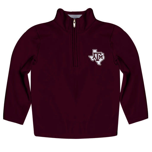Texas A&M Aggies Vive La Fete Game Day Solid Aggie Maroon Quarter Zip Pullover Sleeves