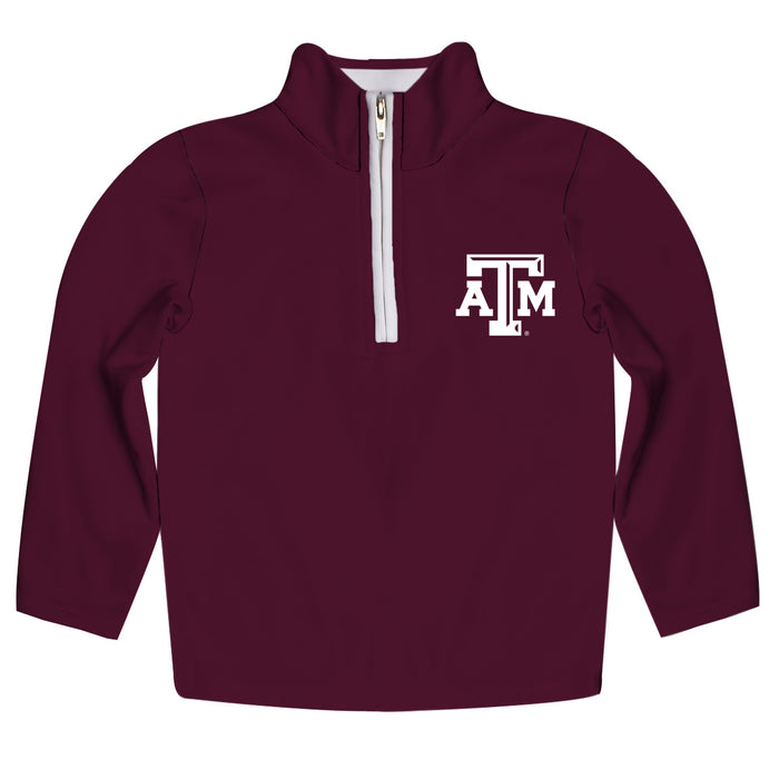 Texas A&M Aggies Hand Sketched Vive La Fete Impressions Artwork  Aggie Maroon Quarter Zip Pullover V1