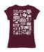 Texas A&M Aggies Hand Sketched Vive La Fete Impressions Artwork Maroon Girls Cotton Short Sleeve Tee - Vive La Fête - Online Apparel Store