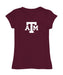 Texas A&M Aggies Girl´s Fitted Cotton T-shirt Maroon