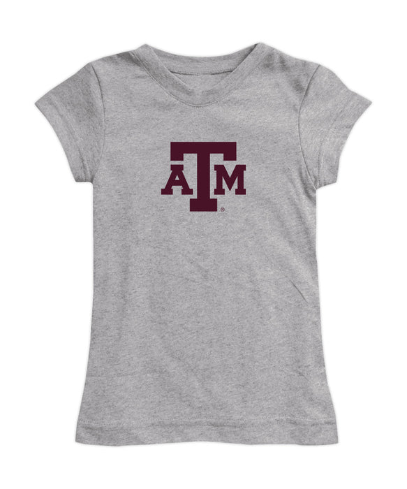 Texas A&M Aggies Girl´s Fitted Cotton T-shirt Grey