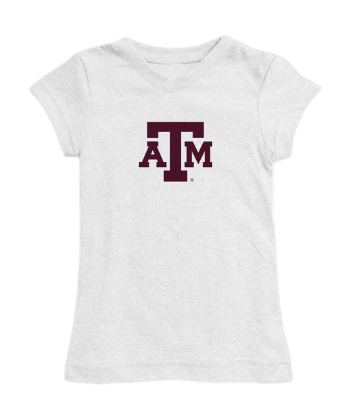 Texas A&M Aggies Girl´s Fitted Cotton T-shirt White