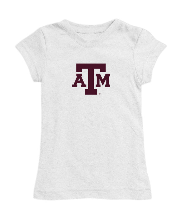 Texas A&M Aggies Girl´s Fitted Cotton T-shirt White