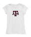 Texas A&M Aggies Girl´s Fitted Cotton T-shirt White