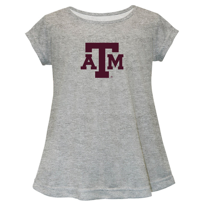 Texas A&M Aggies Short Sleeve Youth Cotton Top Grey