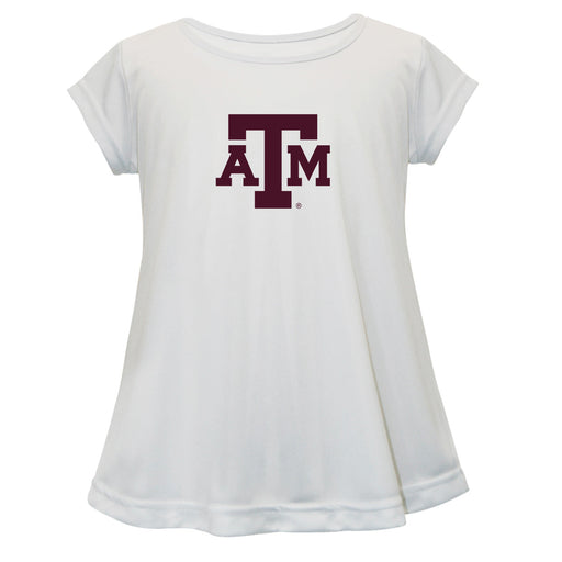 Texas A&M Aggies Short Sleeve Youth Cotton Top White